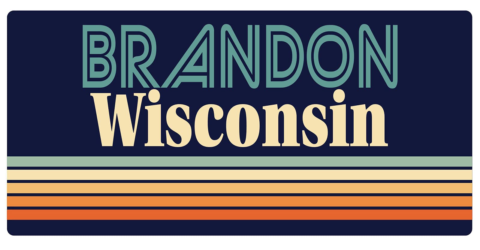 A Journey Back in Time with Brandon Wisconsin Retro Fridge Magnet