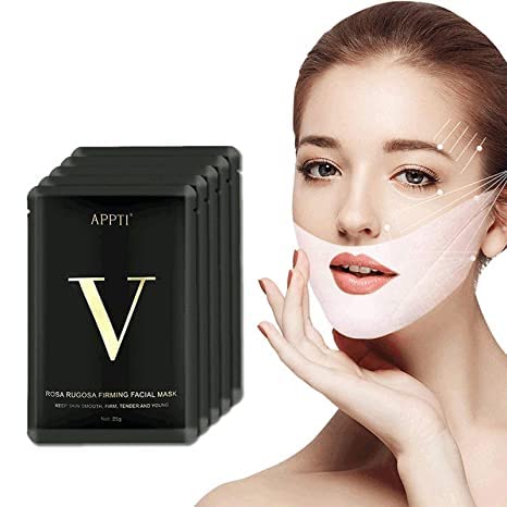 Appti Double Chin V-Line Lifting Face Mask - Slimming & Skin Whitening for V-Shaped Jawline | Perfect for Contouring & Sculpting Your Face at Home or Salon