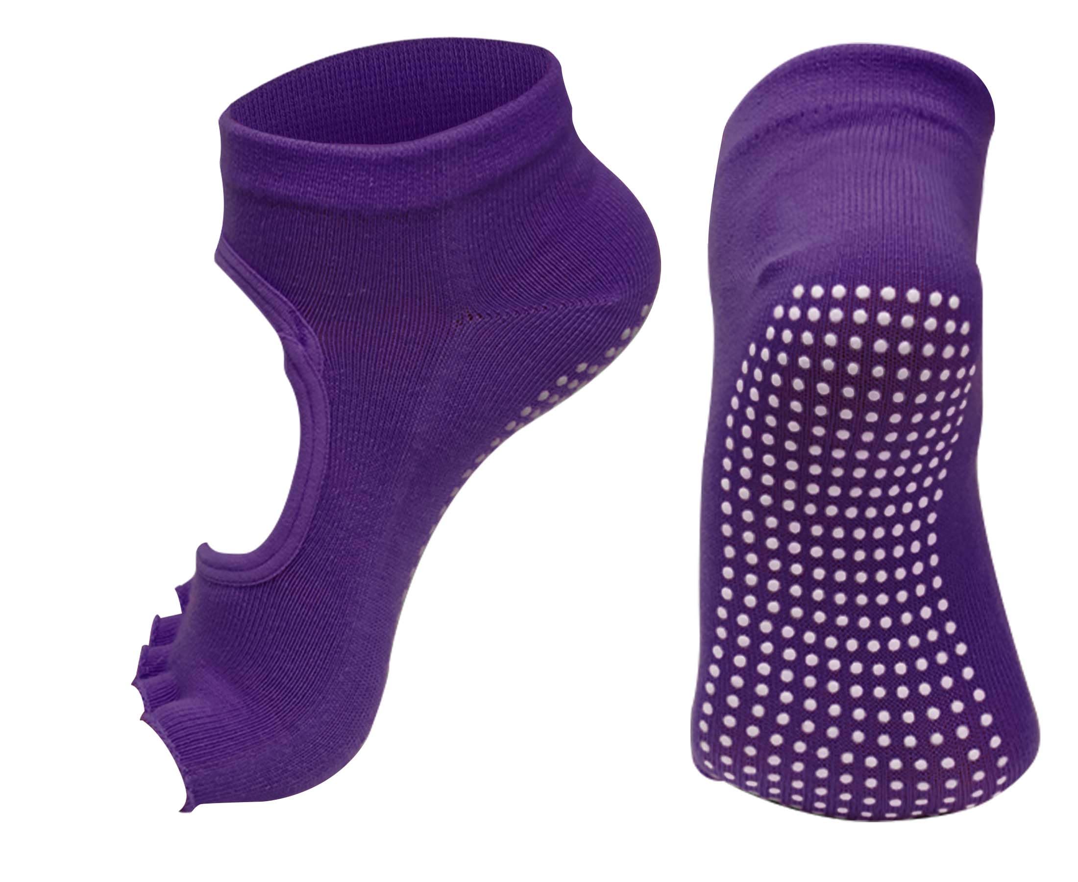 Non-Slip Pilates & Yoga Socks for Women with Grip - Anti-Skid Workout Socks for Barre, Dance, Fitness & Home Use