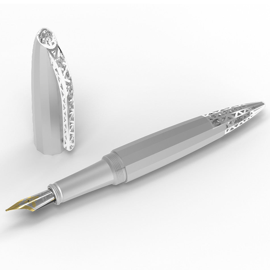 Diplomat Zepp 14ct Gold Nib Fountain Pen - Premium Chrome Finish for Elegant Writing, Gift Giving & Calligraphy | Perfect for Business Signatures, Wedding Invitations & Collectors