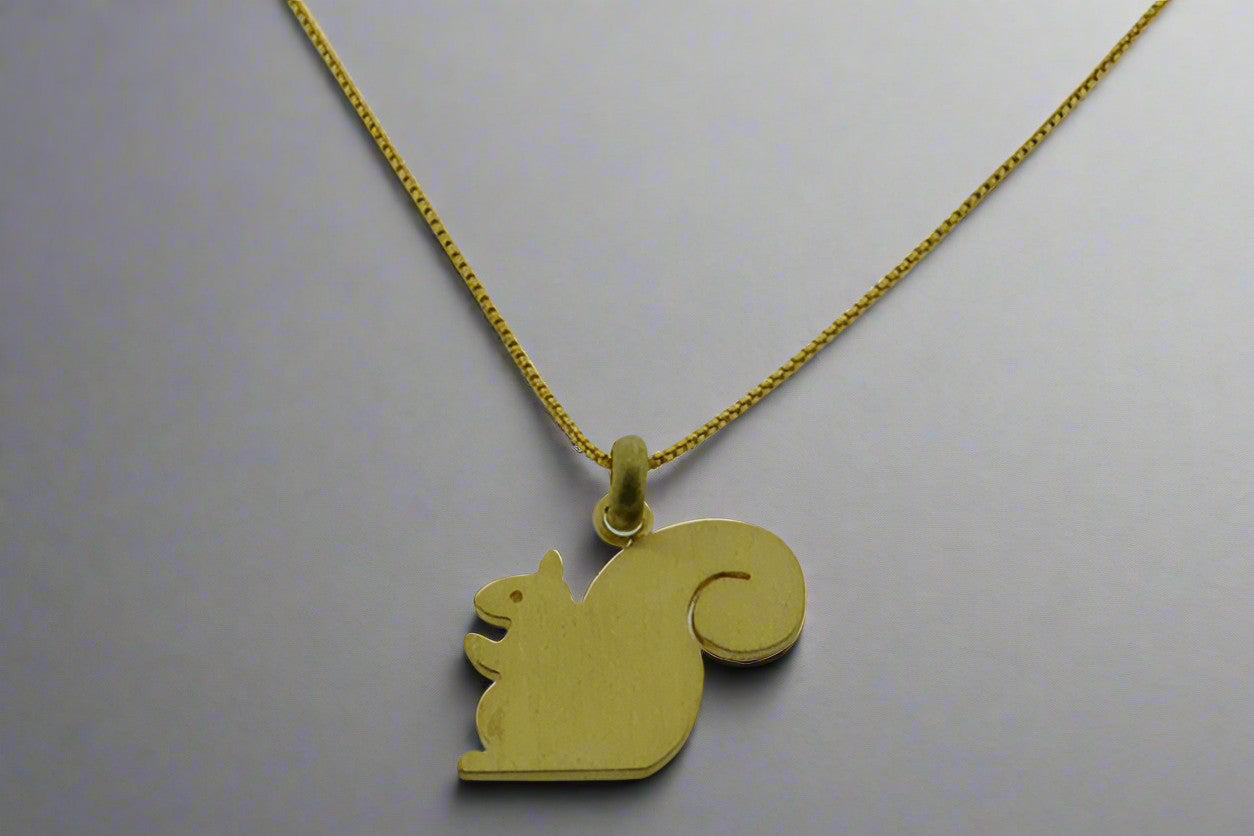 Little Squirrel Necklace - 18K Gold Plated Dainty Pendant Jewelry for Women - Perfect for Everyday Wear, Gifts & Special Occasions