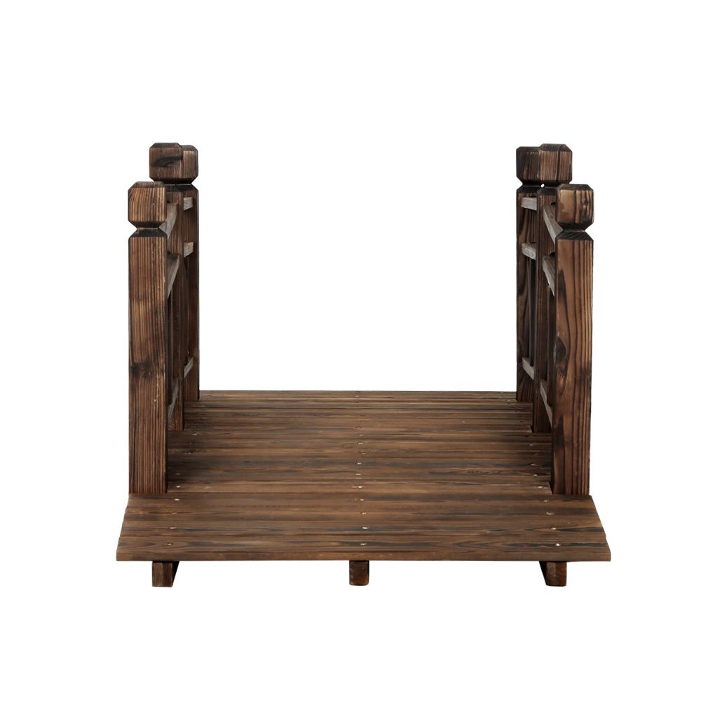 150cm Wooden Garden Bridge - Rustic Outdoor Decor for Landscaping, Yard & Pond Decoration | Perfect for Gardens, Patios & Backyard Pathways