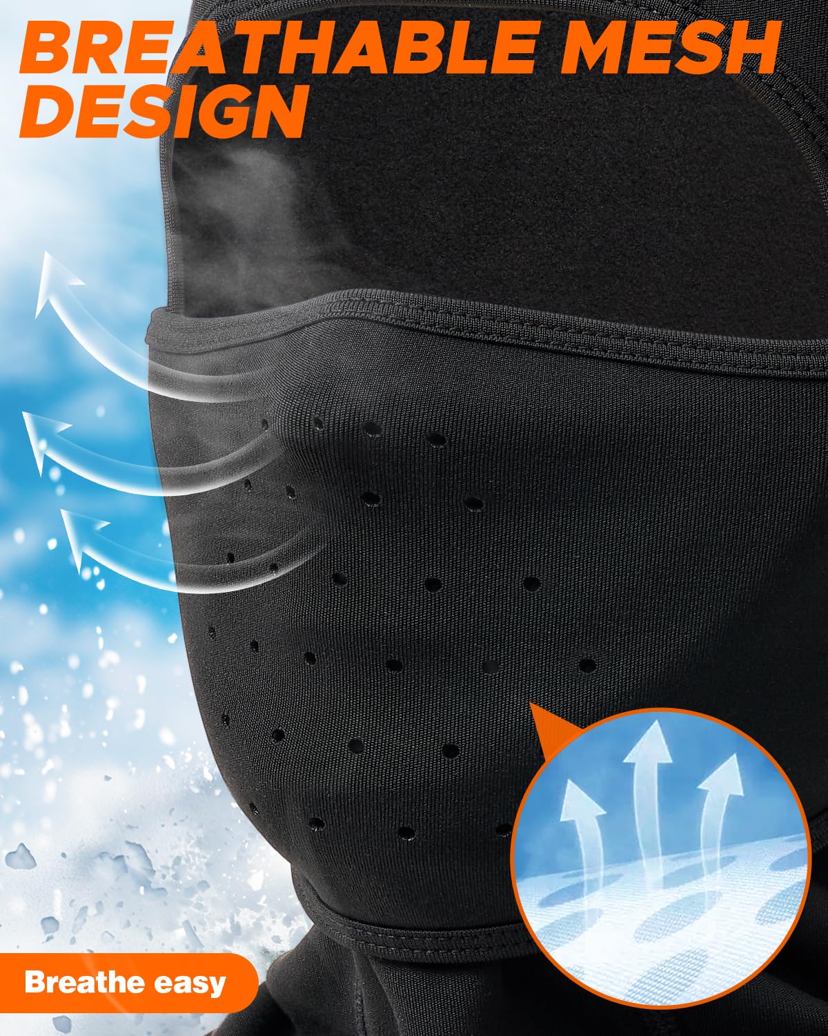 Winter Fleece Ski Mask Balaclava for Men & Women - Adjustable Face Cover for Cold Weather, Skiing, Motorcycle Riding & Outdoor Activities