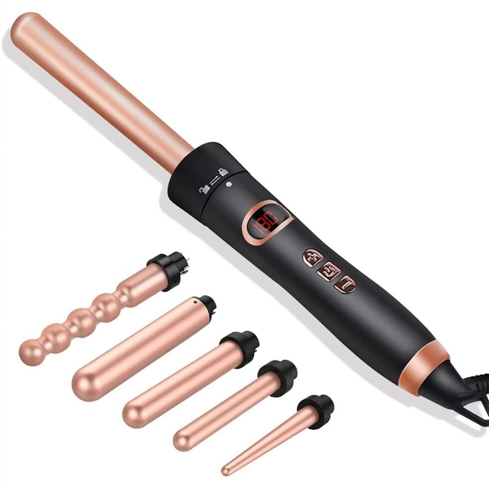 Automatic Hair Curling Wand - 30s Fast Heating Curling Iron with Adjustable Temp (110V-220V) for Salon-Quality Waves & Curls | Perfect for Home Styling, Travel & Professional Use