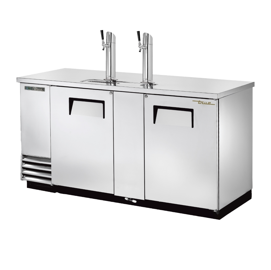 True 70 Draft Beer System with 2 Taps & 3 Keg Capacity - Commercial Grade Stainless Steel Beer Dispenser for Bars, Restaurants & Home Brewing | TDD-3S