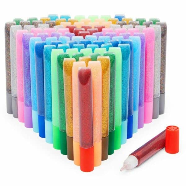 12 Pack Rainbow Glitter Glue Pens for DIY Art & Crafts - 0.35 oz Each, 96 Total (12 Colors) - Perfect for Scrapbooking, Card Making, Home Decor & School Projects - WICKI Supplier
