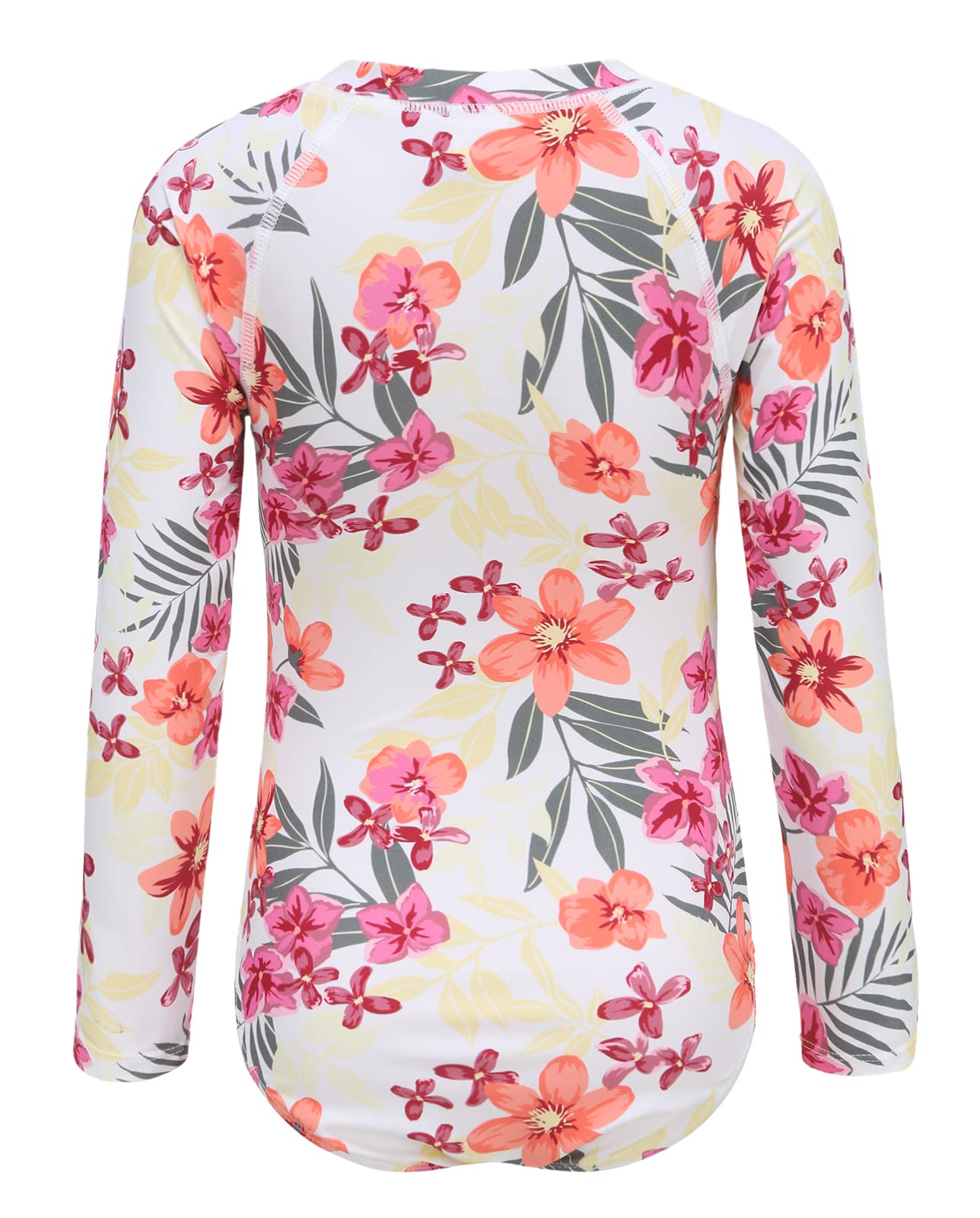 Girls Long Sleeve One Piece Swimsuits - UV Protection Rash Guard Bathing Suit for Kids 3-16 Years | Tie Dye Swimwear for Beach, Pool & Water Sports