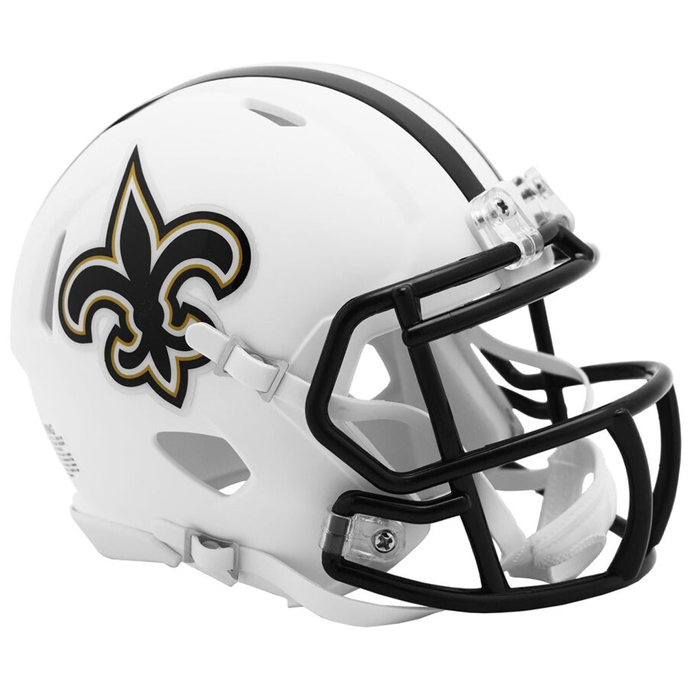 Official New Orleans Saints NFL Replica Speed Helmet - Full Size Flat White for Fans & Collectors - Perfect for Game Day, Tailgating & Sports Decor
