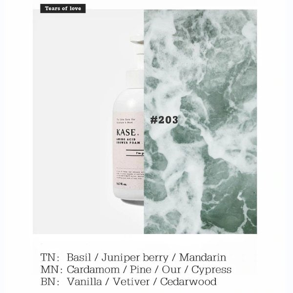 KASE Fragrance Amino Acid Shower Foam - Gentle Moisturizing Body Wash for Sensitive Skin | Perfect for Daily Shower & Relaxing Bath Time