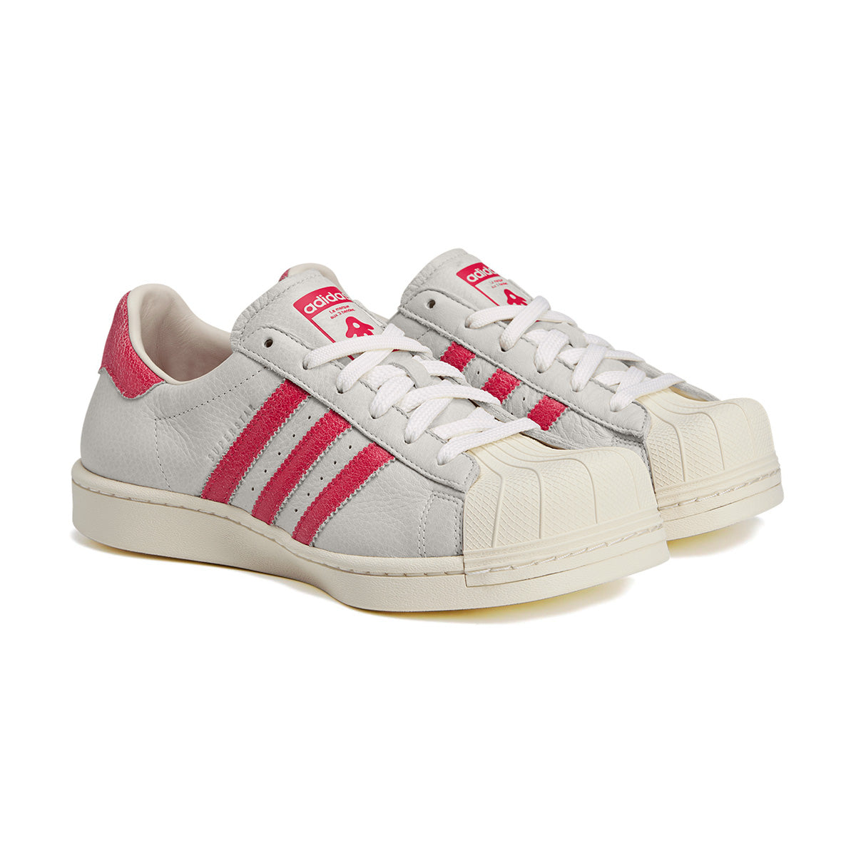 Avavav Superstar Modified Sneakers - Crystal White & Red Colorway | Trendy Women's Fashion Shoes for Casual Wear & Street Style