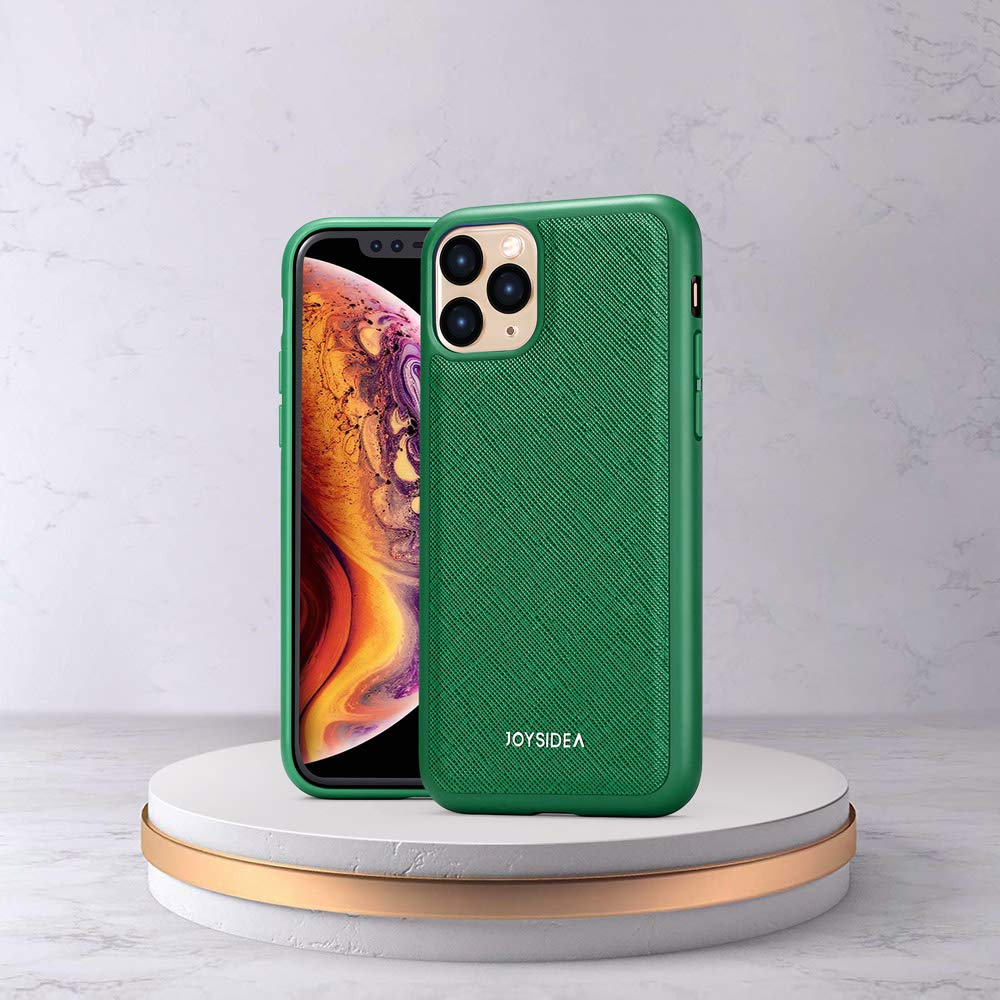 Premium Magnetic Car Mount & Wireless Charging PU Leather Case for iPhone 11 Pro Max (6.5