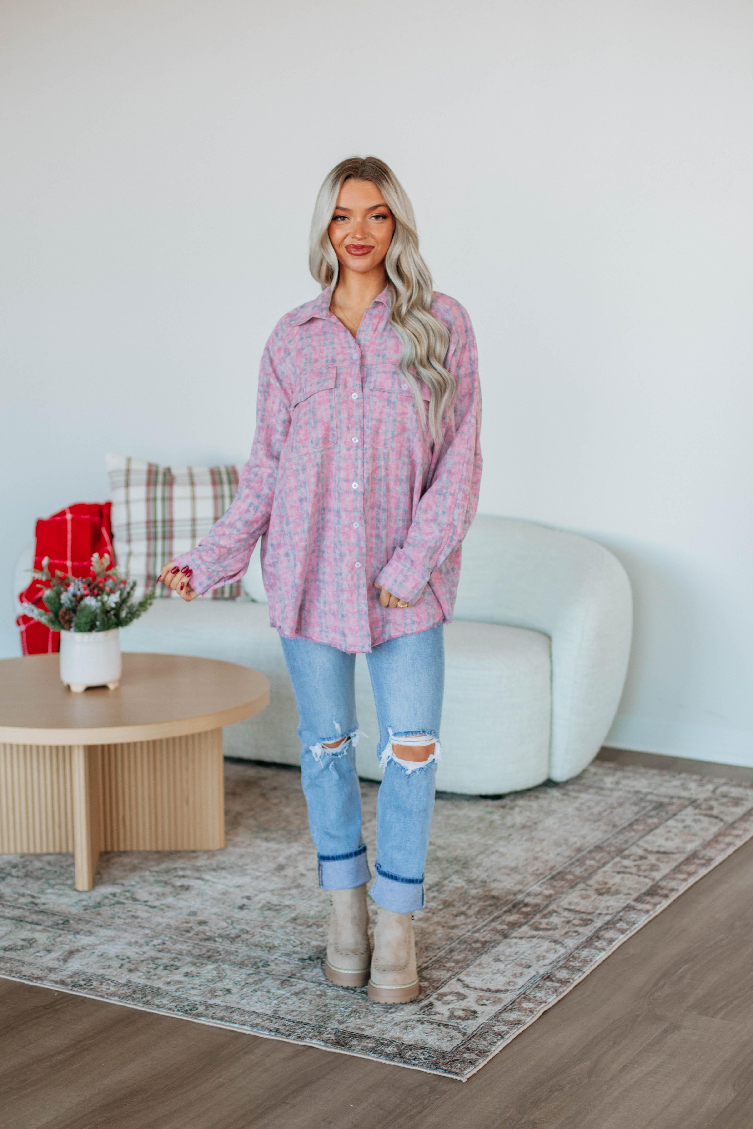 Amrie Flannel Top for Women - Soft & Cozy Plaid Shirt - Perfect for Fall, Winter & Outdoor Activities