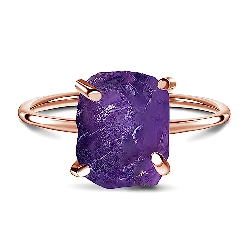 Rose Gold Amethyst Ring - Petite