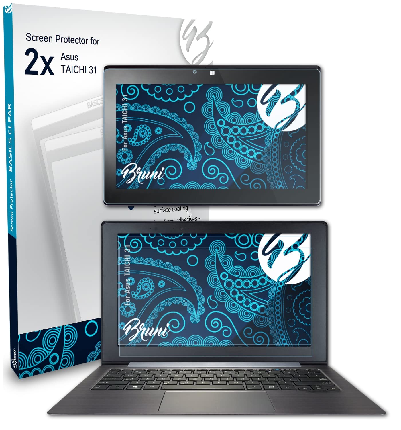 Asus TAICHI 31 Screen Protector - 2 Pack HD Clear Anti-Scratch Film for Laptop Touchscreen - Perfect for Work, Travel and Everyday Protection