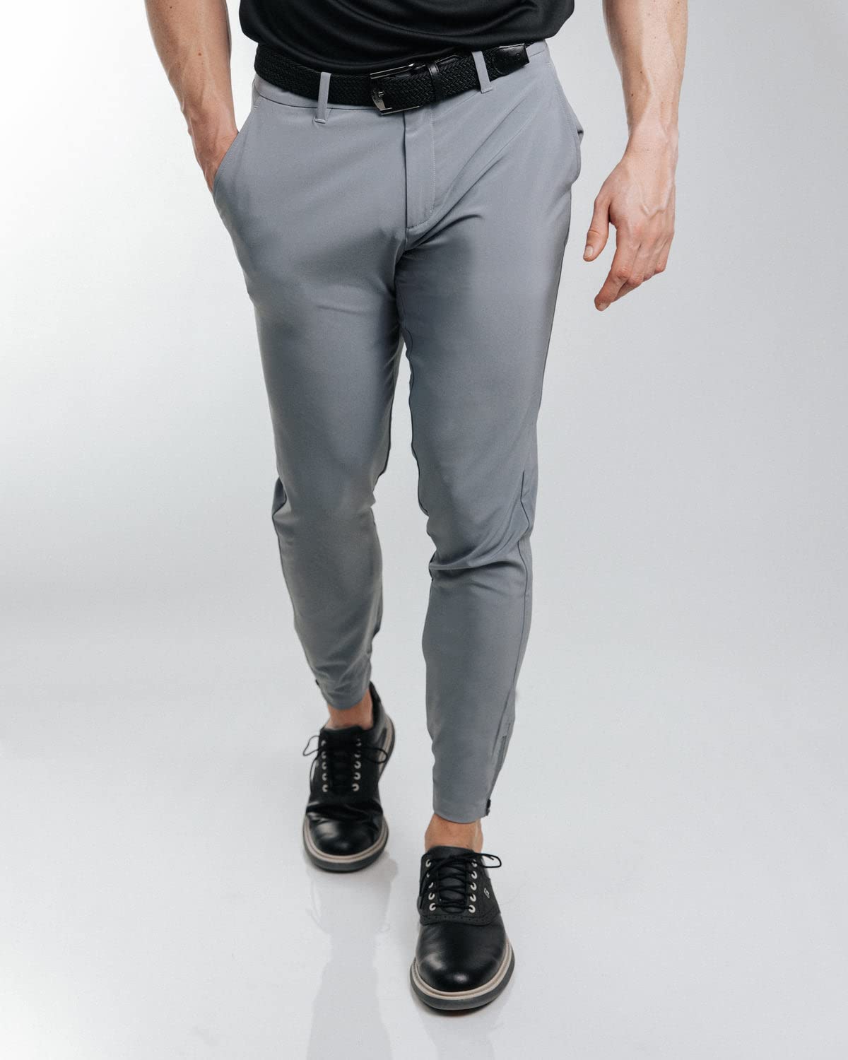 **Primo Golf Jogger Pants for Men - Lightweight 4-Way Stretch Golf Trousers with 4 Pockets, Inner Gel Waistband & Elastic Zipper Ankles - Perfect for Golfing, Travel & Casual Wear**