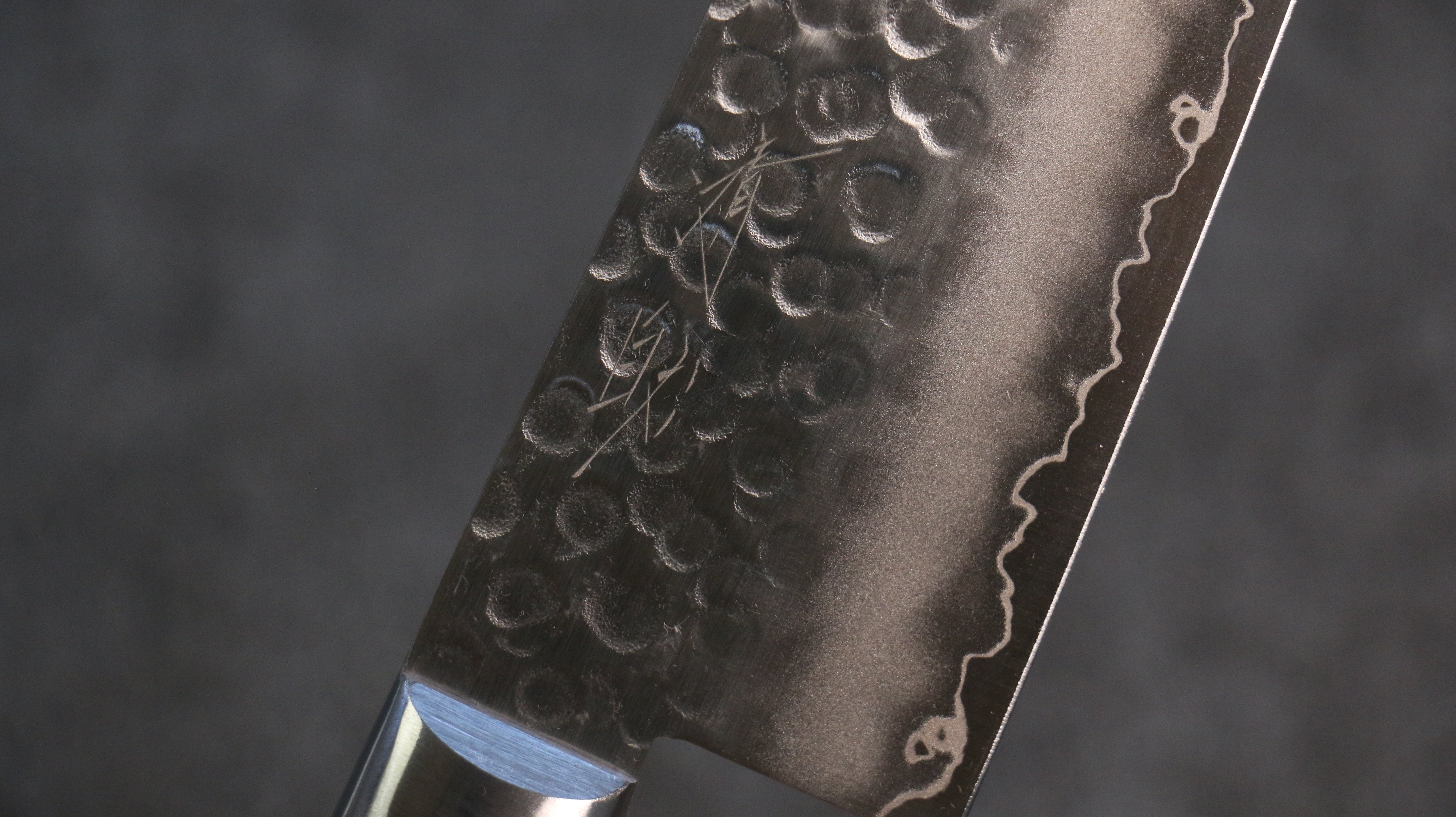 Premium Seisuke Swedish Steel Hammered Santoku Knife 165mm - Mahogany Handle - Professional Chef Knife for Slicing, Dicing, and Chopping Vegetables, Meat, and Fish - Ideal for Home Cooks and Professional Kitchens