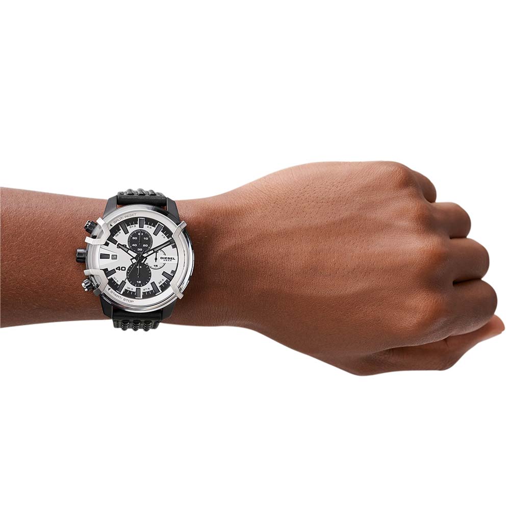 Diesel DZ4571 Griffed Chronograph Men's Watch - Stylish Analog Quartz Wristwatch for Casual & Formal Wear