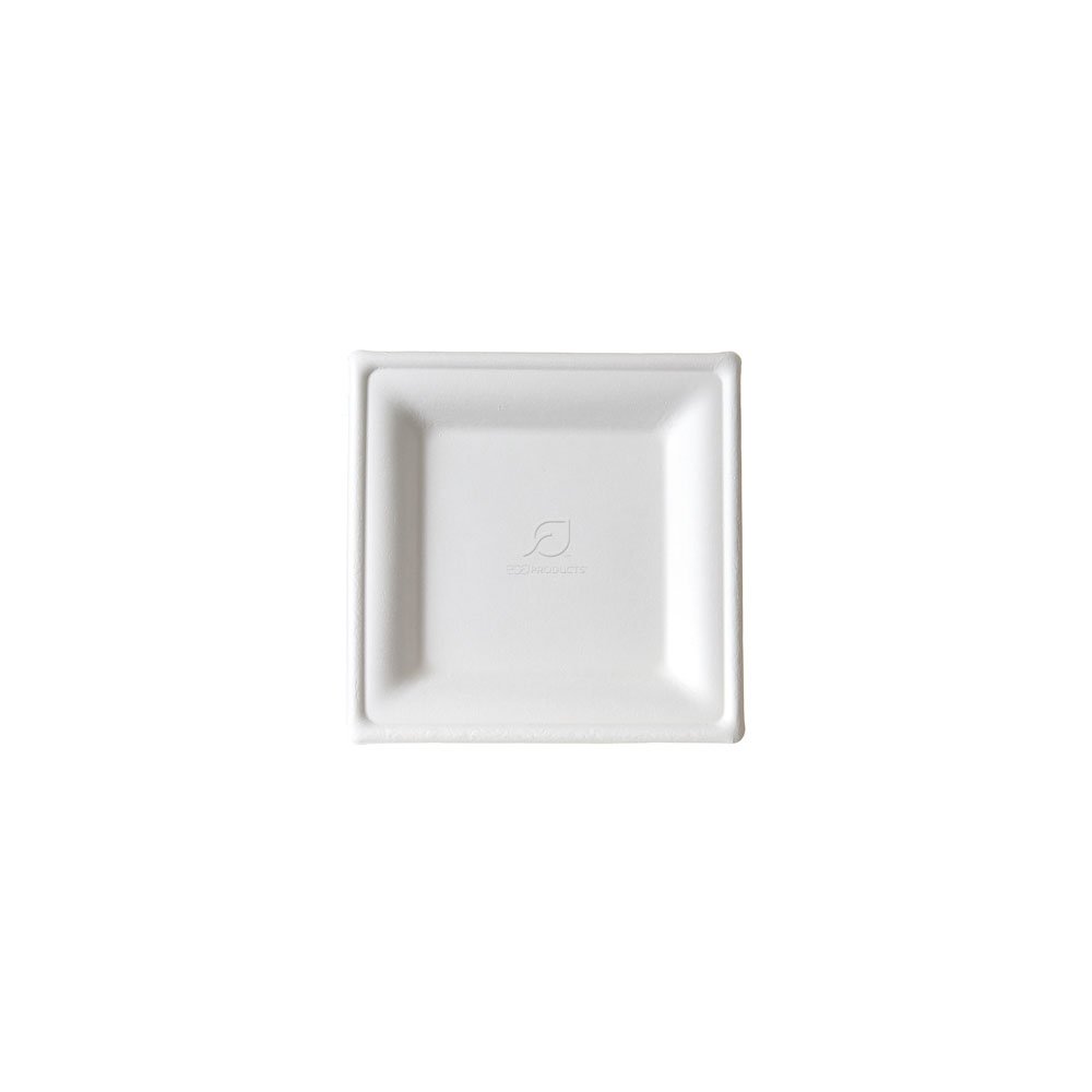ECO-Friendly Disposable Square Sugarcane Plates - 6