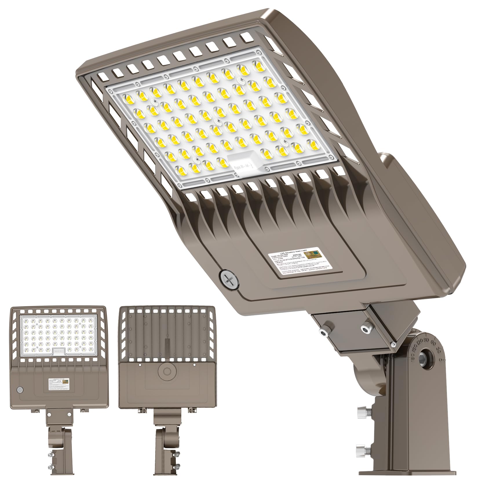 240W LED Shoebox Parking Lot Light - 33600LM 5000K Daylight White - IP65 Waterproof - AC100-277V - UL Listed - Energy Saving Replacement for 800W HID/HPS - Outdoor Security Lighting for Stadiums, Roadways, Warehouses & Commercial Areas