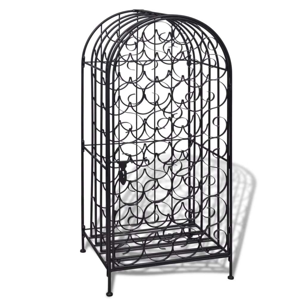 Sturdy FAMIROSA 35-Bottle Metal Wine Rack - Space-Saving Wine Storage for Kitchen, Dining Room, or Wine Cellar - Perfect for Home Bars & Wine Enthusiasts