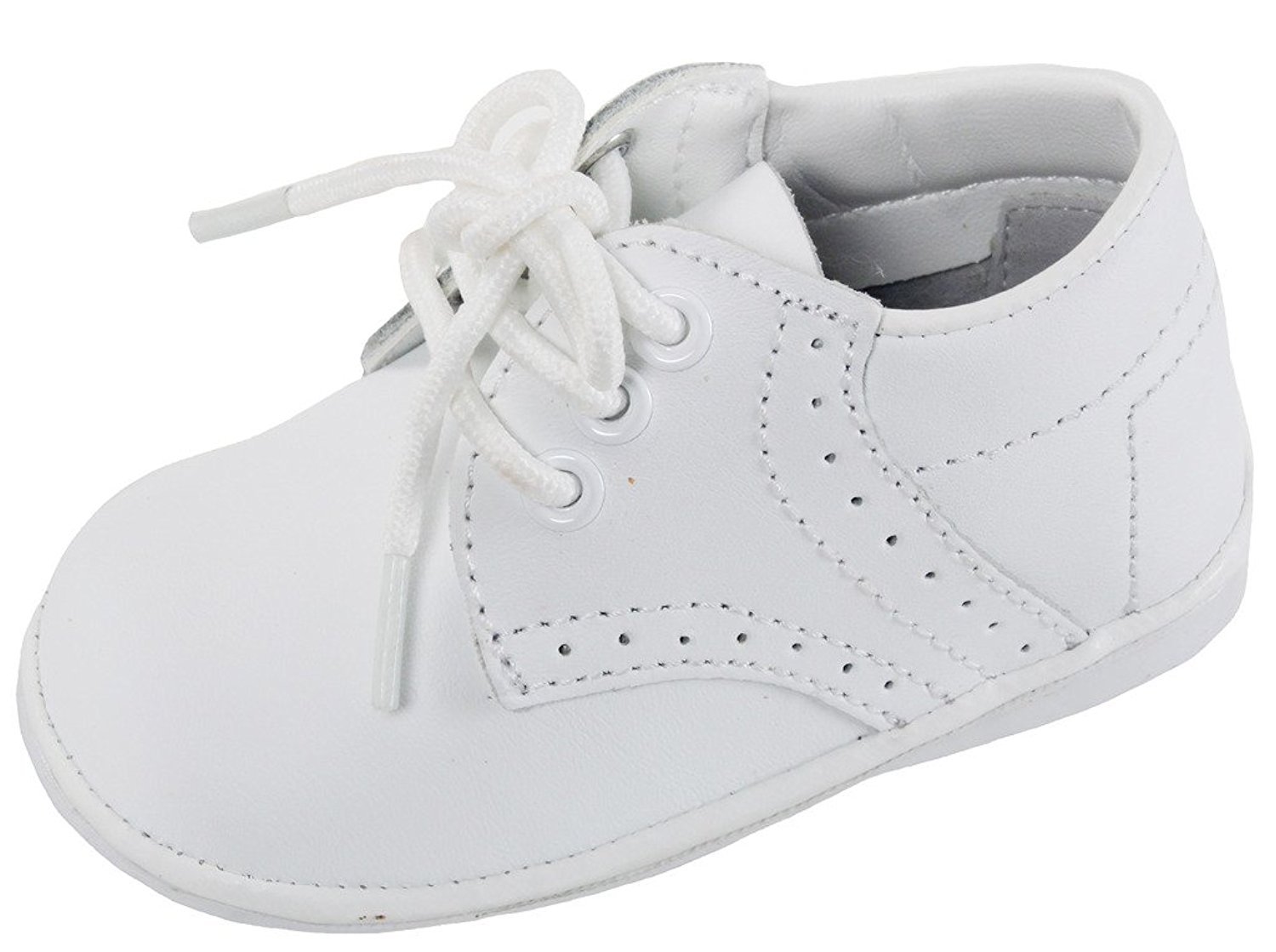 iGirlDress Baby Boys Oxford Christening Shoes - Classic Leather Dress Shoes for Infant Baptism, First Communion & Formal Occasions