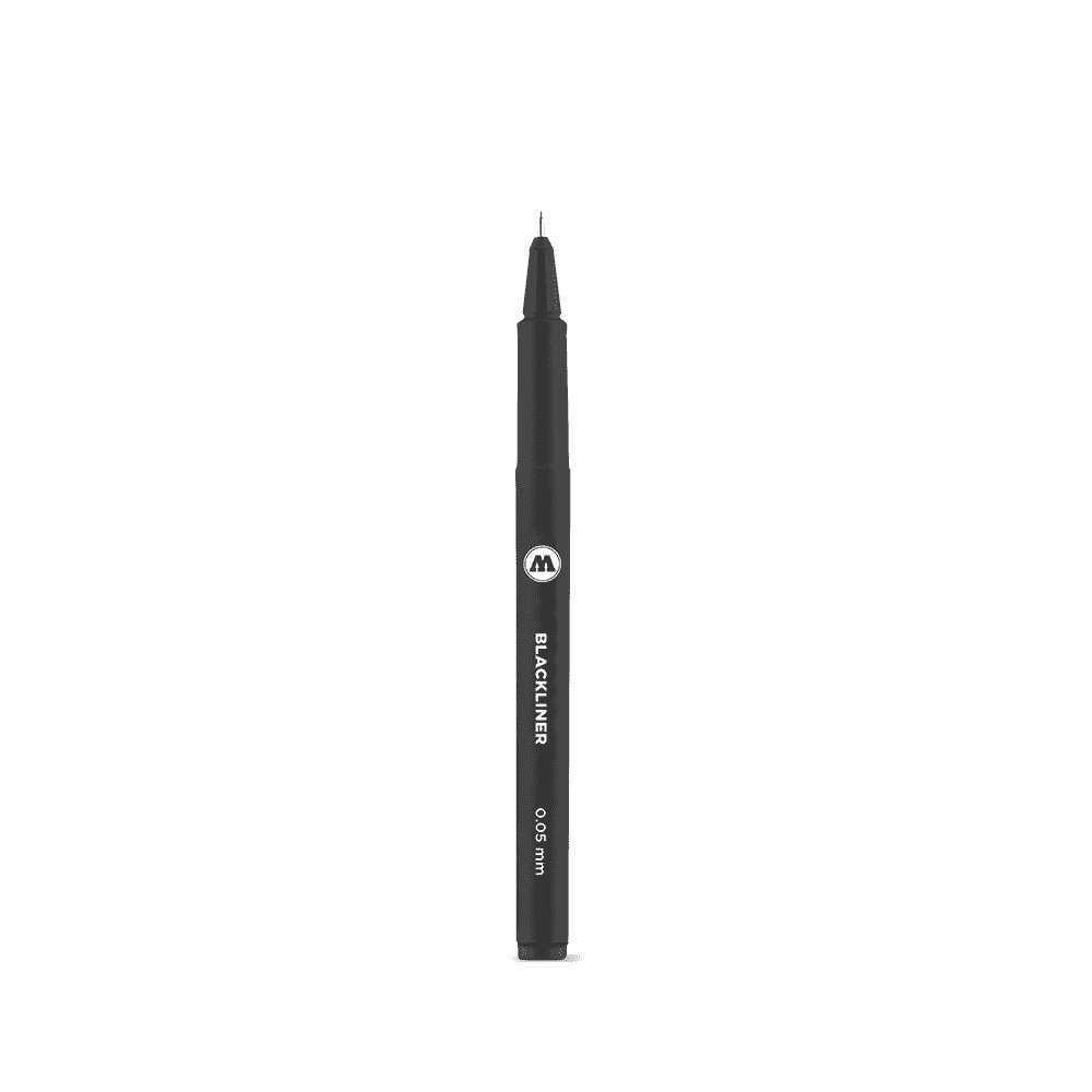 Premium MOLOTOW Blackliner Pen - 0.7mm Fine Tip with Permanent Black Ink - Ideal for Sketching, Calligraphy & Art Projects (Model 703.207)