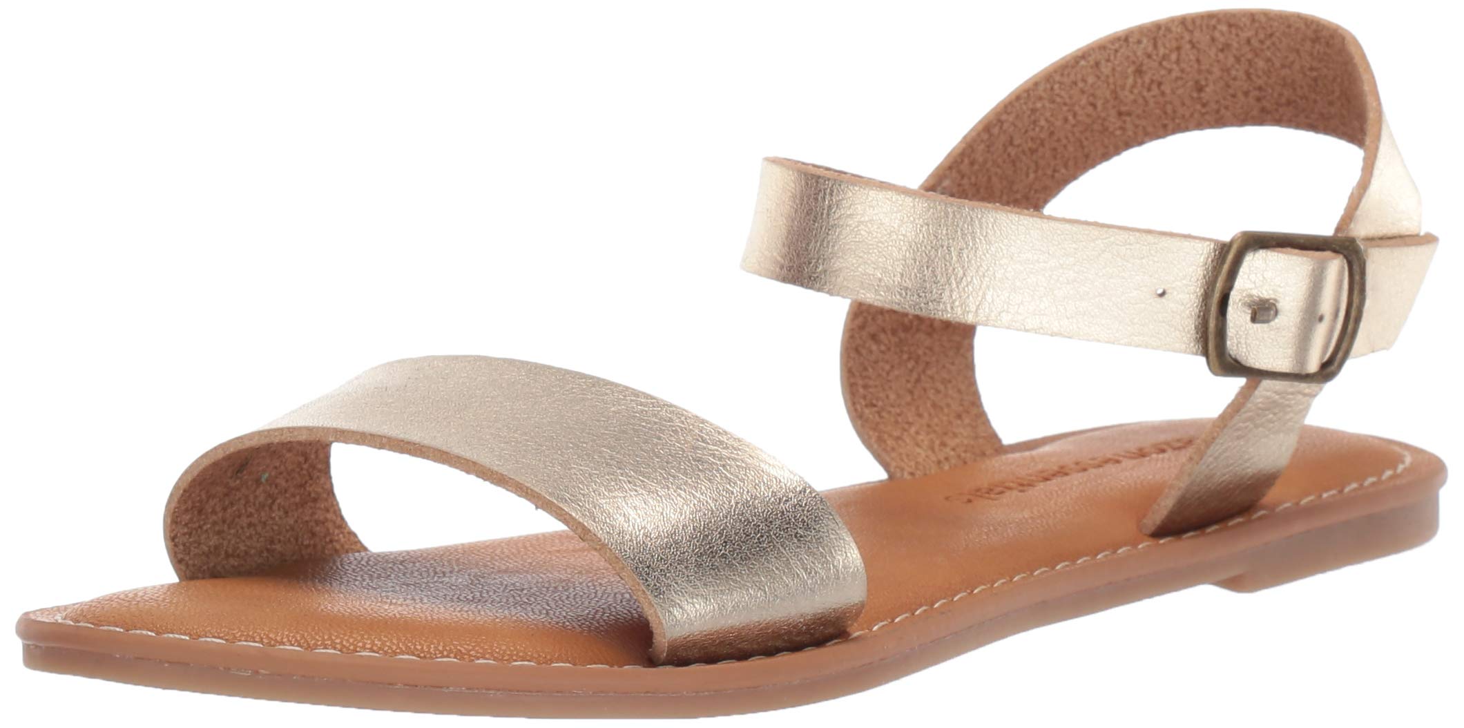 Amazon Essentials Women's Two Strap Buckle Sandals - Comfortable Casual Summer Shoes for Walking, Beach & Outdoor Activities