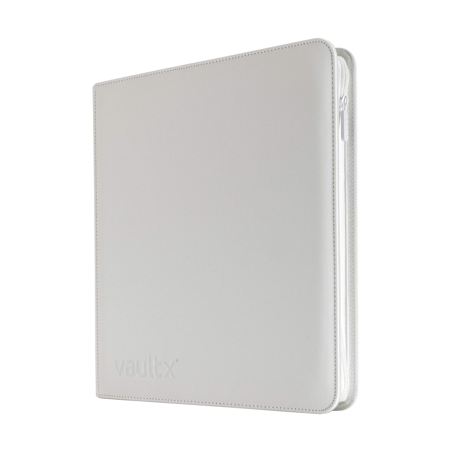 Vault X EXO TEC 12 Pocket Zip Binder - Premium White Trading Card Binder for Pokemon, MTG & Sports Cards - Perfect for Collectors & Card Game Players