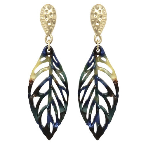 Vibrant Leaf Earrings for Women - Handmade Bohemian Dangle Earrings - Perfect for Festivals, Parties & Boho Fashion