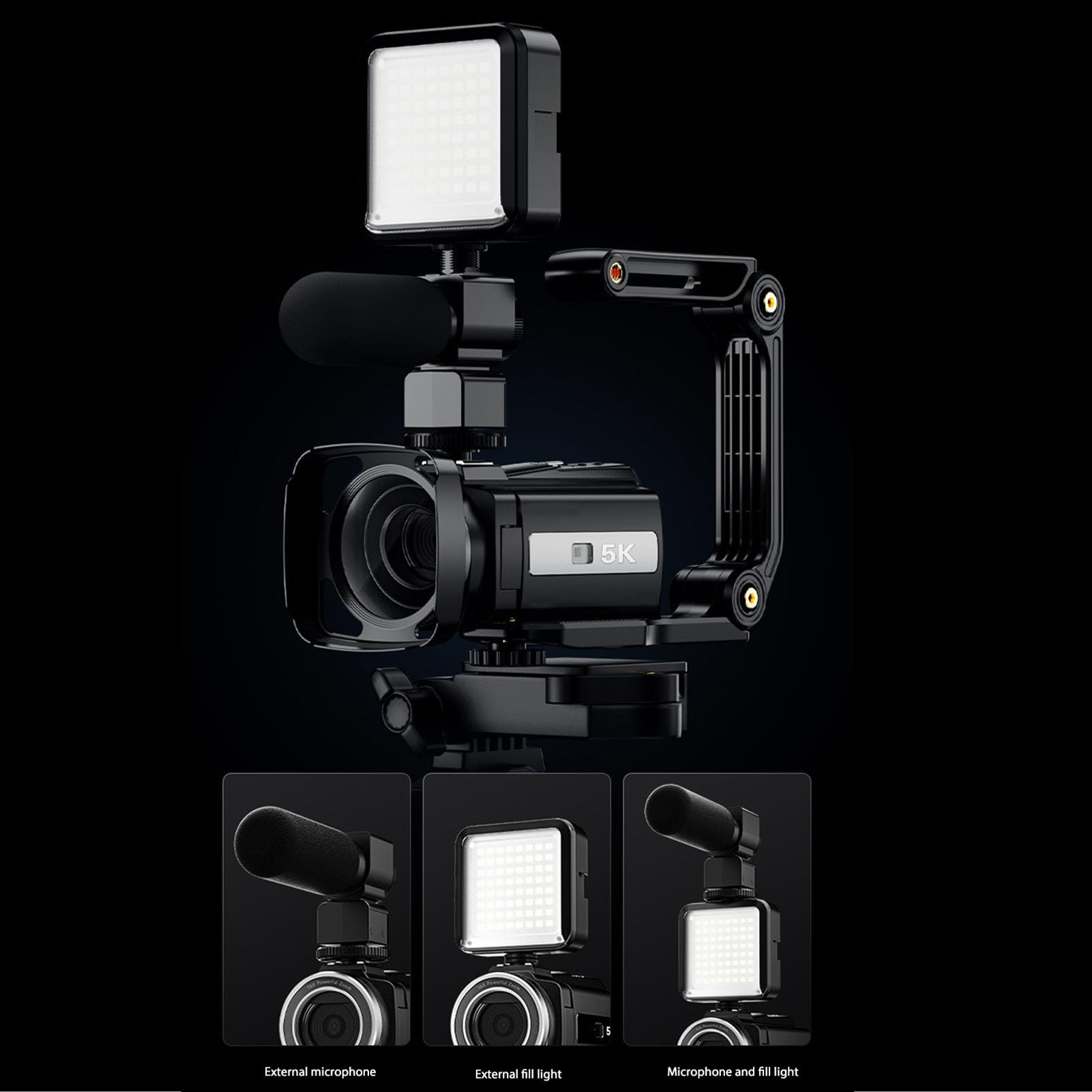 5K WiFi Vlogging Camera with 18X Digital Zoom & 3