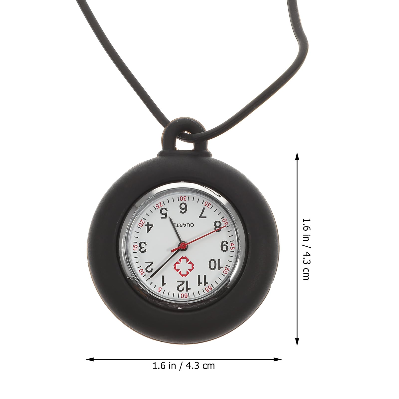 Nurse Pocket Watch - Quartz Fob Watch with Silicone Case & Adjustable Lanyard for Medical Professionals