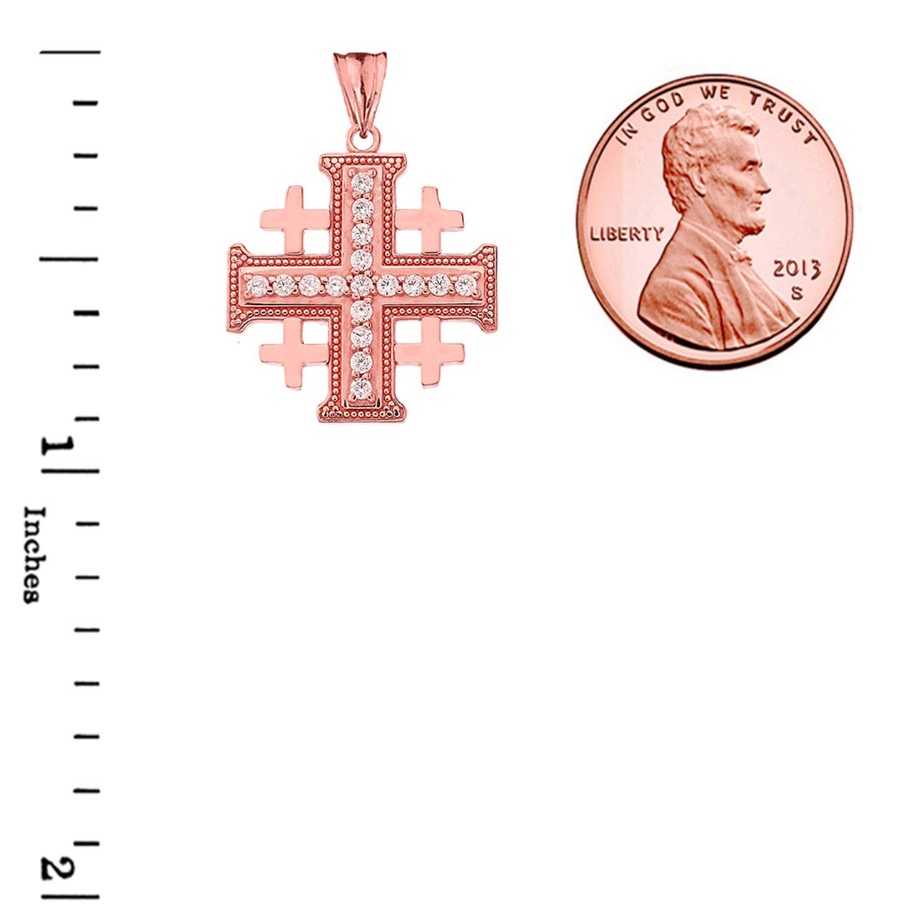 10k Gold Diamond Crusaders Cross Pendant Necklace for Women - Certified Religious Jewelry for Gifts, Weddings & Everyday Wear