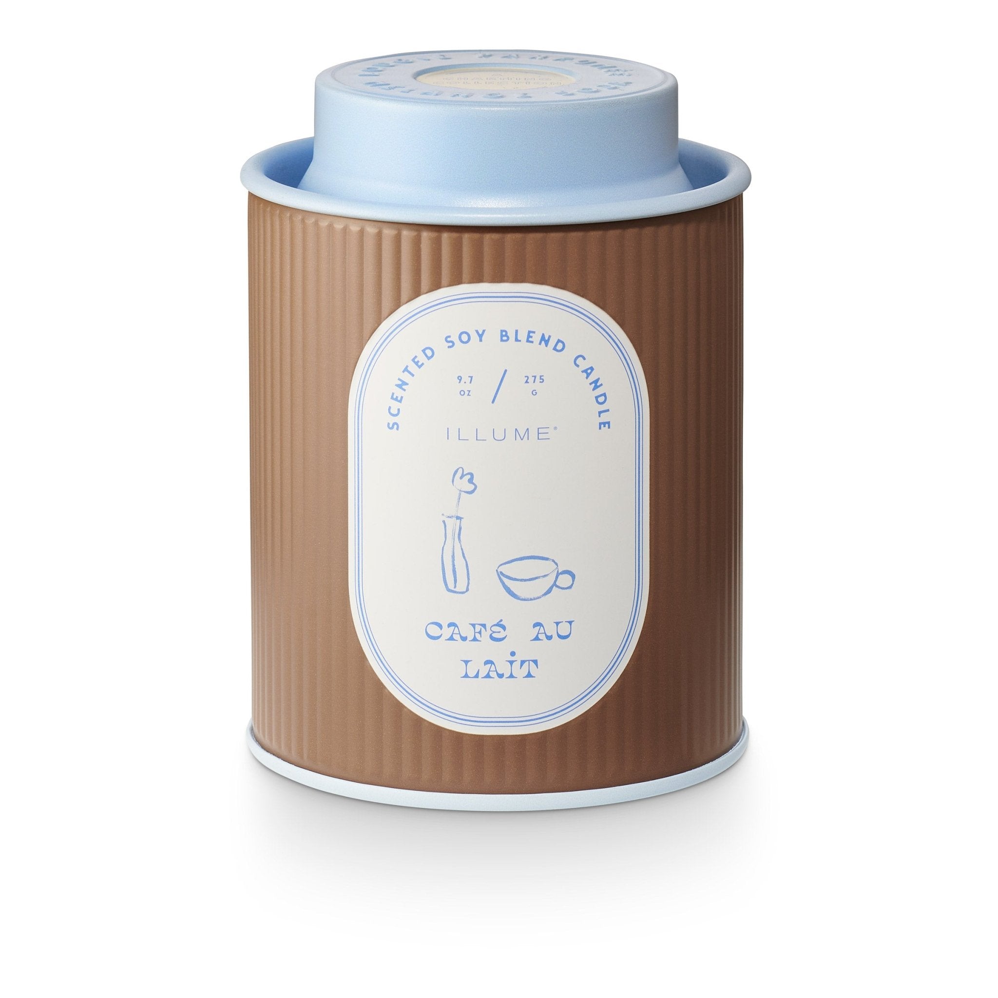 Elegant Cafe au Lait Scented Petite Tin Candle - Perfect for Home Decor, Romantic Dinners & Relaxing Bath Time
