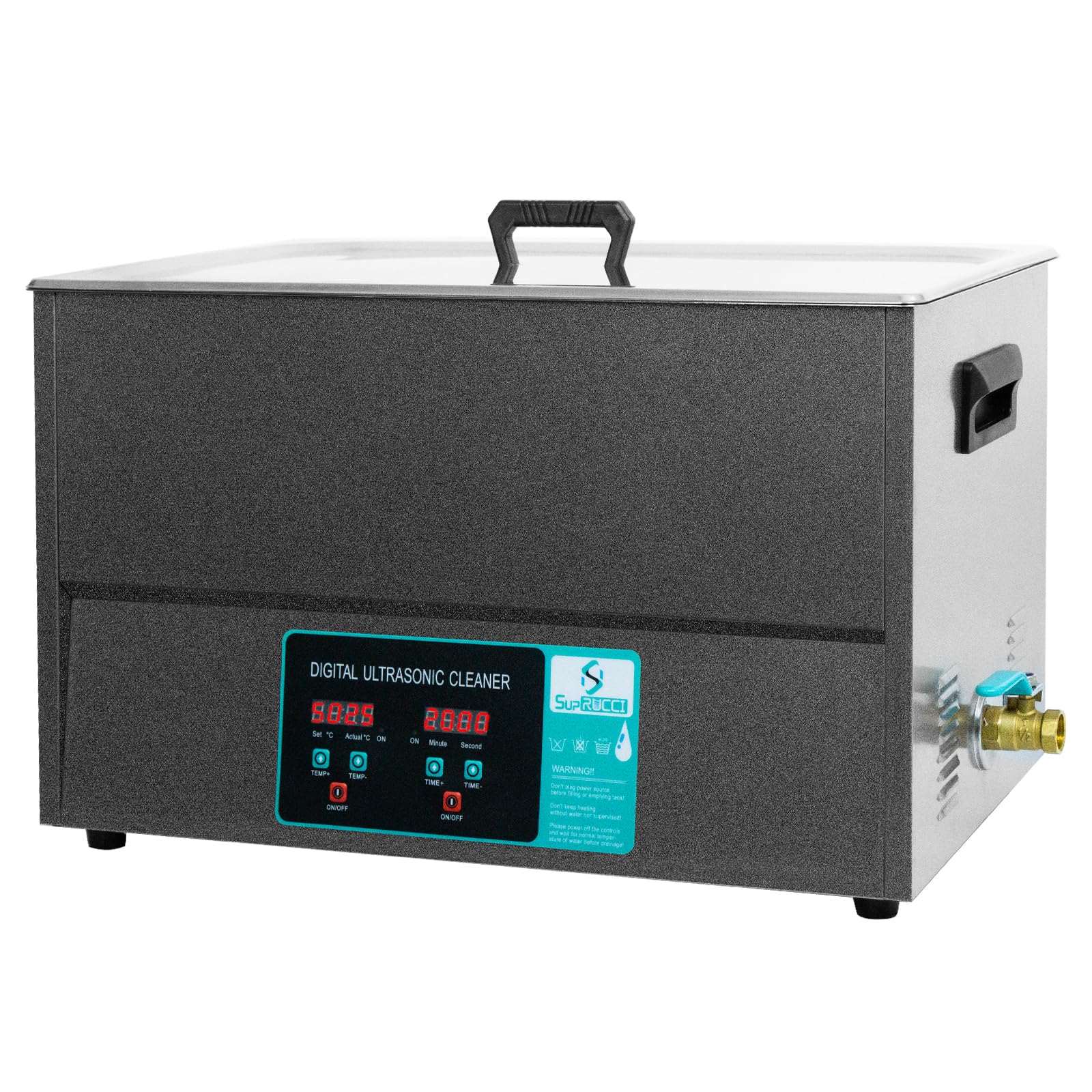 600W 30L Ultrasonic Cleaner with Heater & Timer - Professional Cleaning for 3D Printed Parts, Carburetors, Circuit Boards, Jewelry - Effectively Removes Oil, Grease & Rust - Ideal for Industrial, Automotive & Home Workshop Use