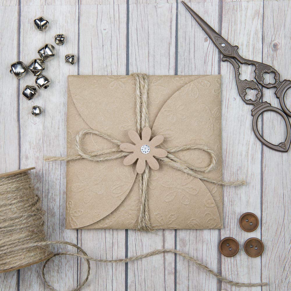 5 Floral Handmade Rustic Envelopes for Money Gifts - Perfect for Weddings, Birthdays & Special Occasions