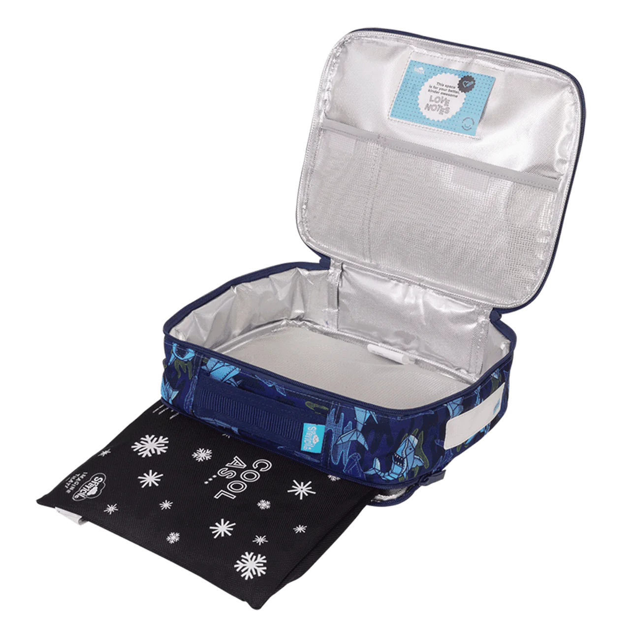 Spencil Insulated Lunch Bag with Chill Pack - Leakproof Cooler Tote for Work, School & Picnics | Robo Shark Design | BPA-Free & Eco-Friendly | Perfect for Office, Beach & Outdoor Activities