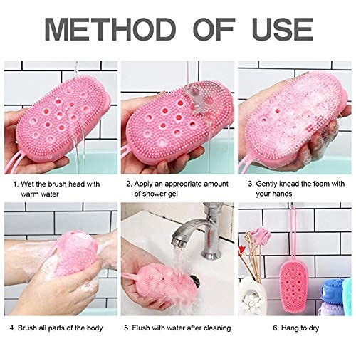 TRS Silicone Bubble Bath Brush - Ultra Soft Exfoliating Body Scrubber for Shower, Detox & Cellulite Care - Improves Blood Circulation - Unisex Bath & Beauty Accessory - Perfect for Spa Days, Relaxation & Skin Rejuvenation