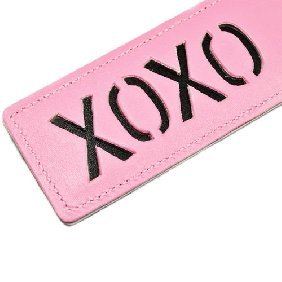 XOXO PU Leather Spanking Paddle - Bondage Toy for Couples (Pink)