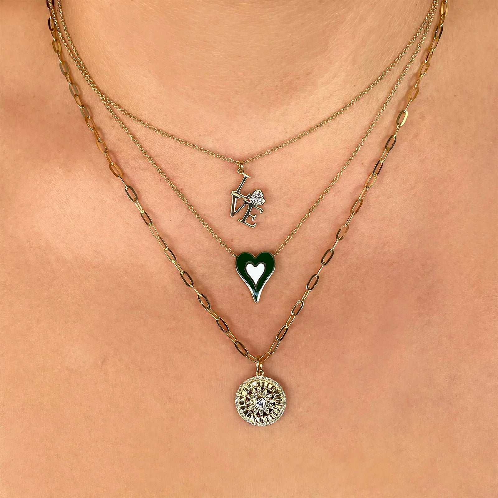 Elegant Love Necklace with Bezel Set Diamond - Perfect for Valentine's Day Gifts & Anniversary Jewelry
