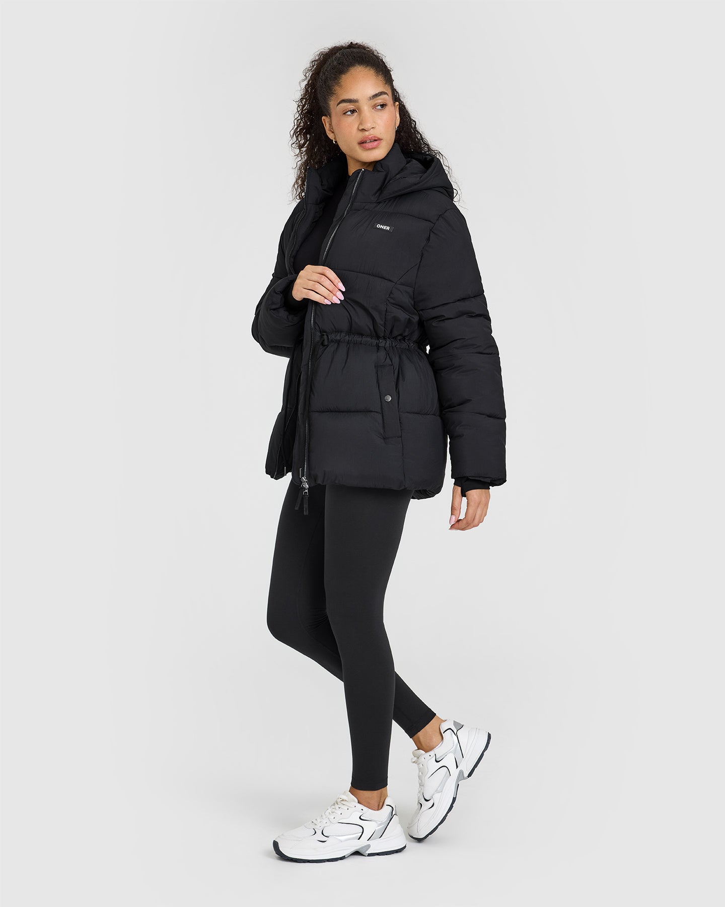 Mid Length Puffer Jacket for Women - Lightweight Winter Coat, Waterproof & Windproof, Warm Quilted Down Jacket with Hood | Black | Perfect for Skiing, Snowboarding & Cold Weather Outdoor Activities