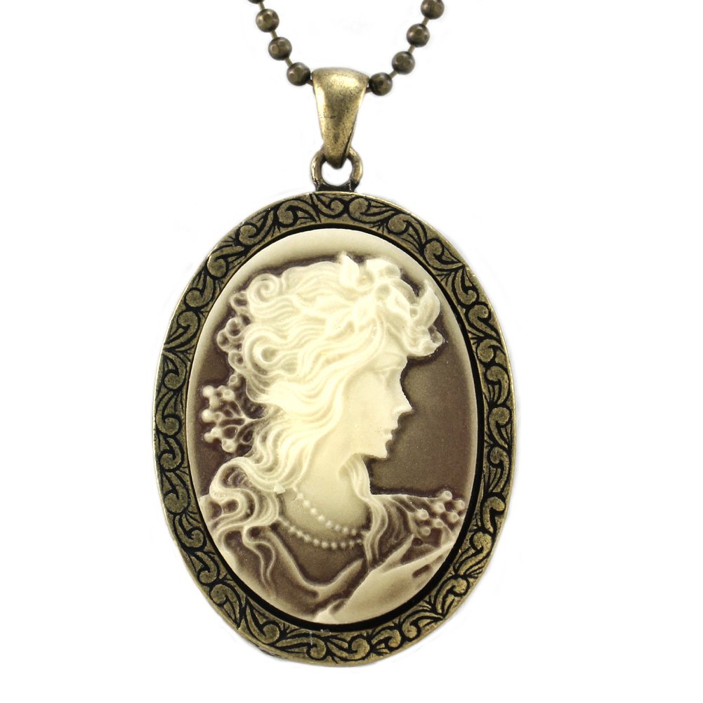 SoulBreeze Cameo Pendant Necklace for Women - Vintage Elegant Jewelry Gift for Her, Perfect for Weddings, Anniversaries & Special Occasions
