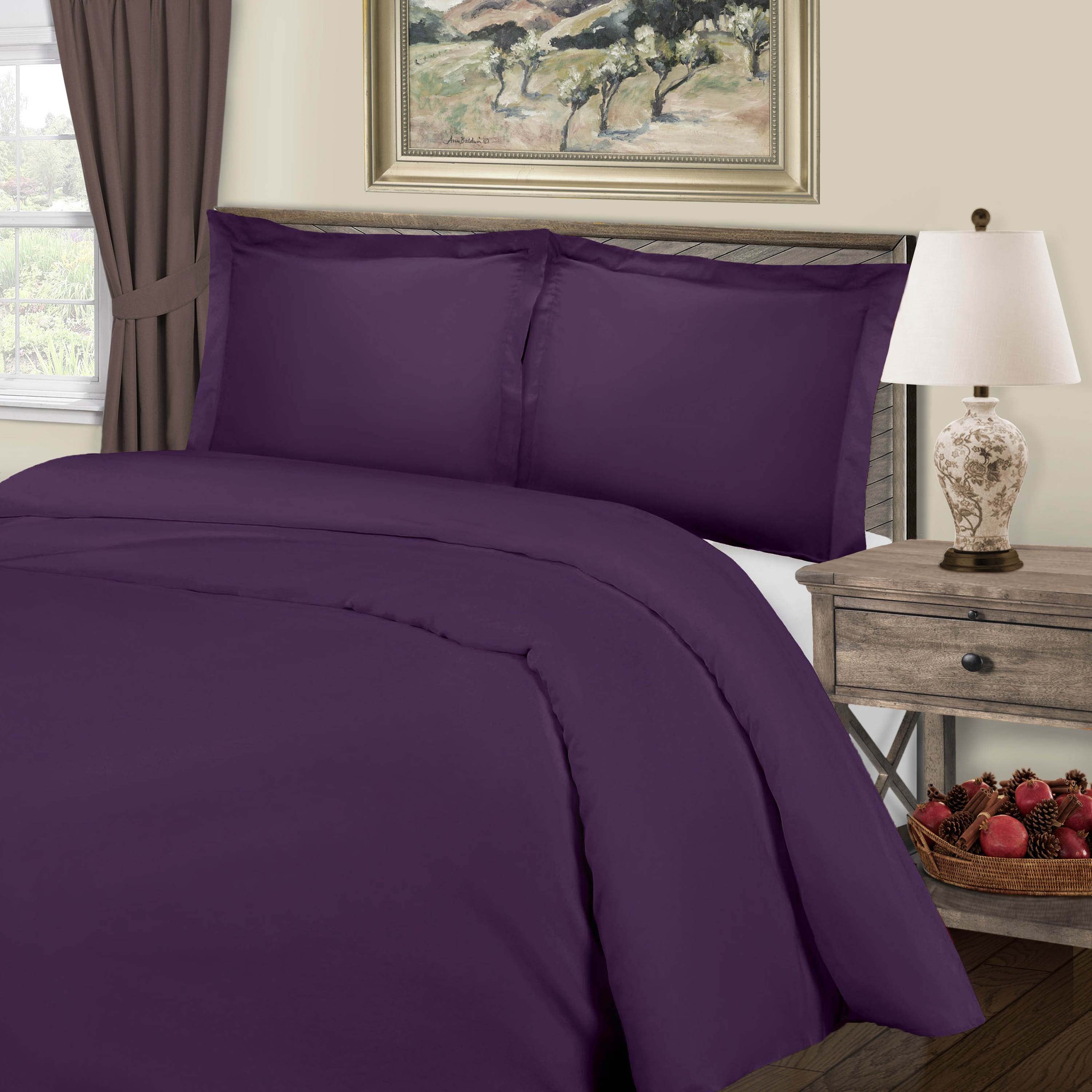 Premium 800 Thread Count Cotton Blend 3-Piece Duvet Cover Set - Soft, Breathable Bedding for Luxury Comfort - Perfect for Master Bedrooms, Guest Rooms & Hotels