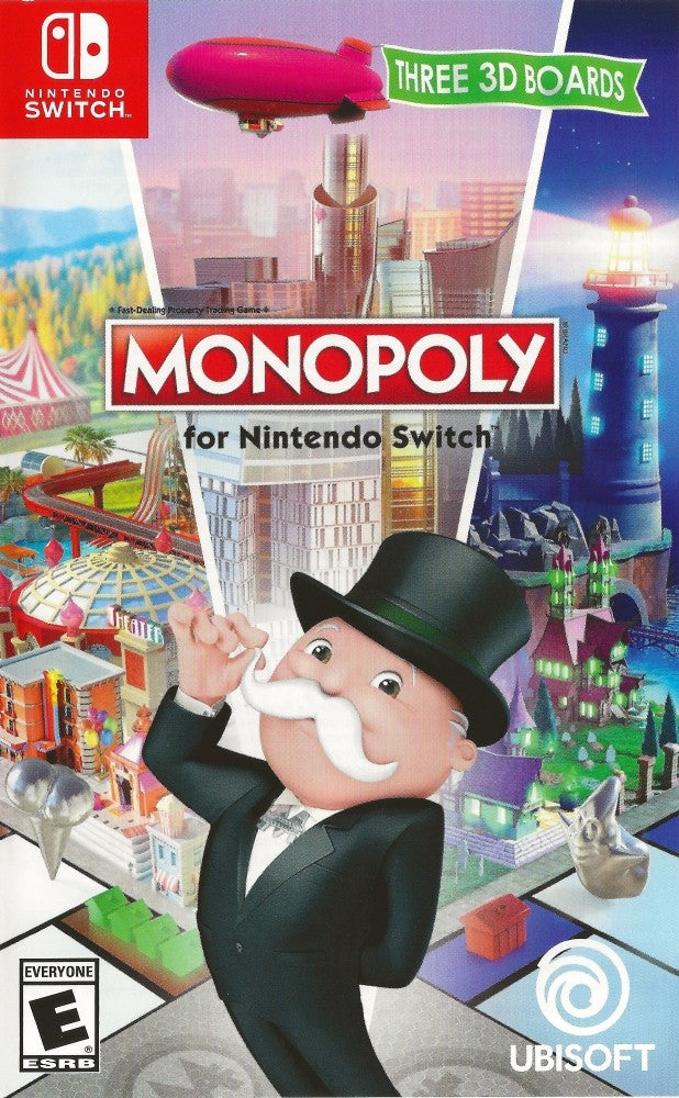 Used Monopoly Switch Video Game - Classic Board Game for Nintendo Switch | Perfect for Family Game Nights & Party Entertainment