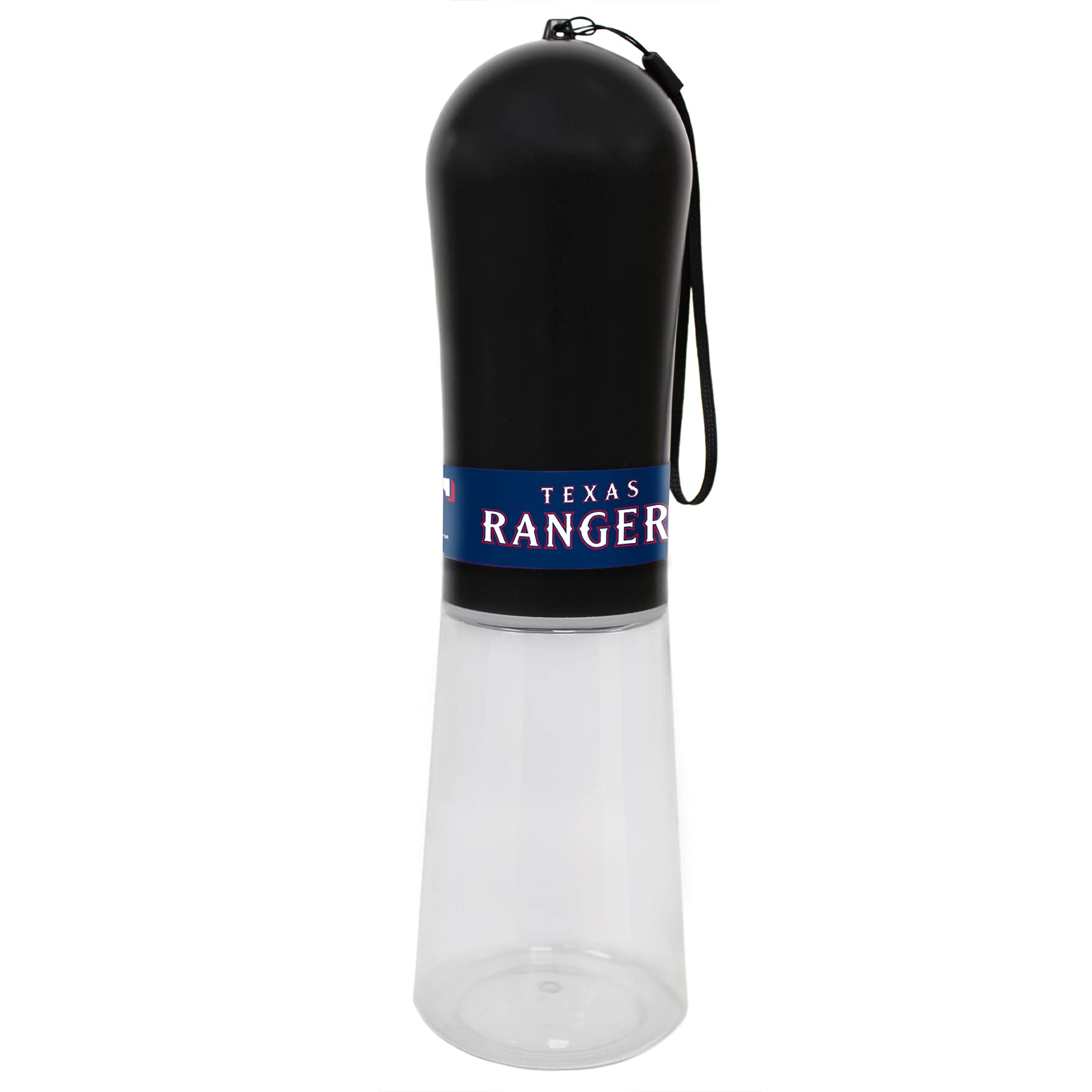 MLB Texas Rangers Baseball Pet Water Bottle for Dogs & Cats - 13.5oz Portable Travel Water Fountain Dispenser with 2 Carbon Filters | Perfect for Hiking, Camping & Outdoor Adventures