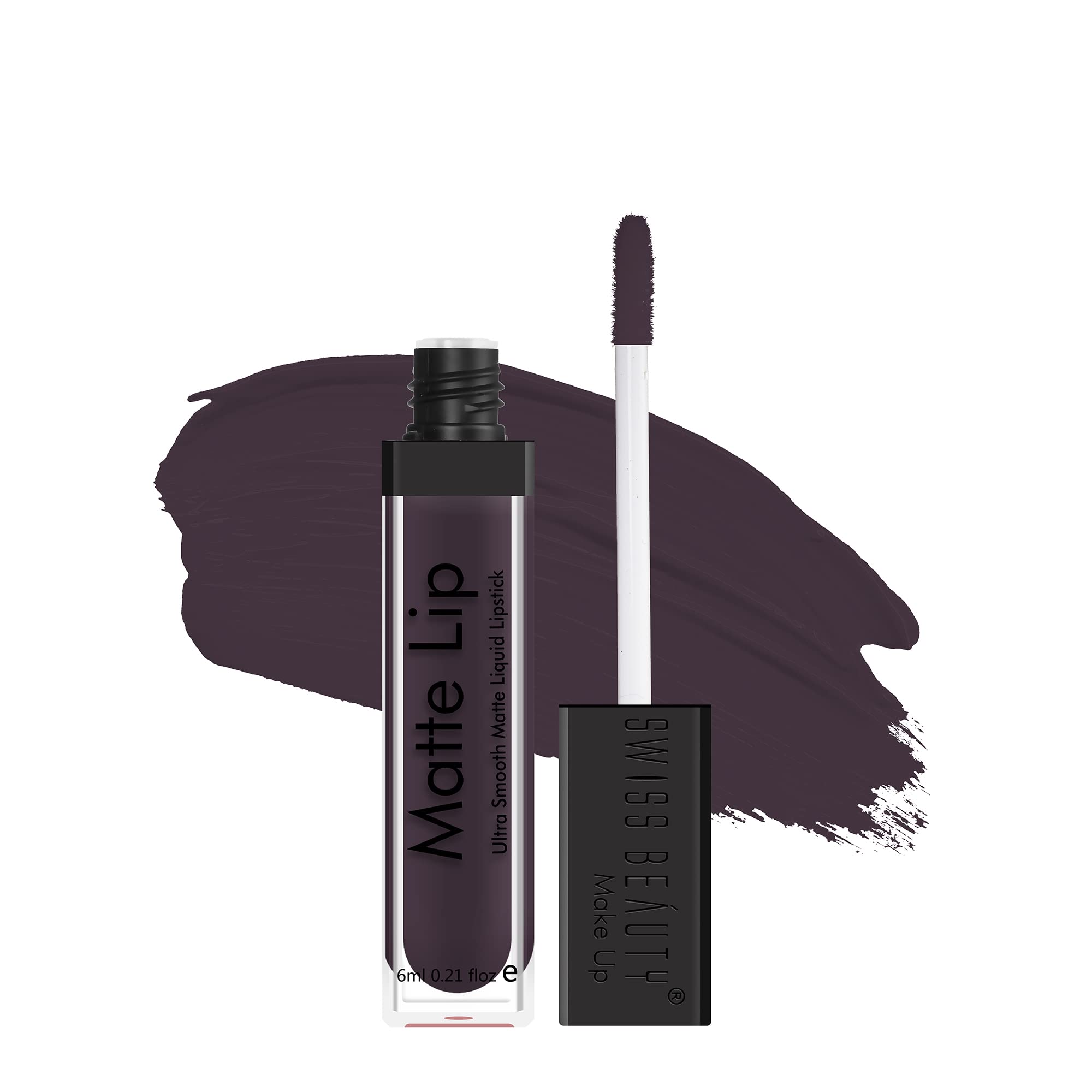 Swiss Beauty Ultra Smooth Matte Liquid Lipstick - Berry Shade, 6ml | Long-Lasting, Weightless & Silky Matte Finish | Perfect for Everyday Wear, Parties & Special Occasions