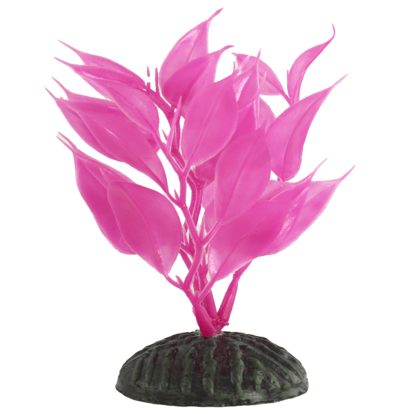 Premium Pink Hygrophila Plastic Betta Fish Plants (4 Pack) - Artificial Aquarium Decor for Betta Tanks, Fish Bowls & Aquatic Habitats - Enhances Natural Environment & Reduces Stress