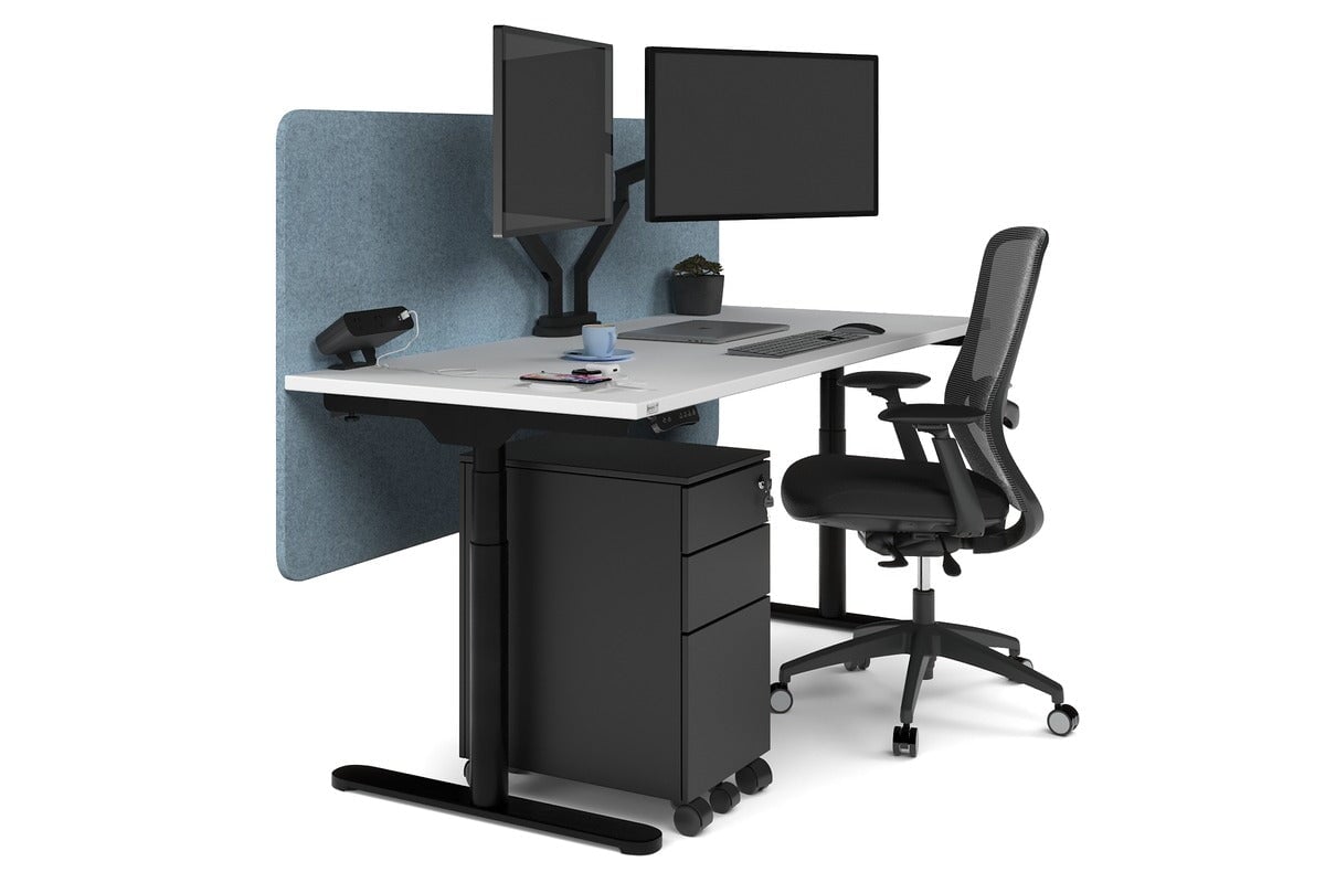 Flexi Premium Height Adjustable Single Workstation [1800L x 700W] - Ergonomic Standing Desk for Home Office, Gaming & Study - Electric Sit Stand Desk with Memory Function