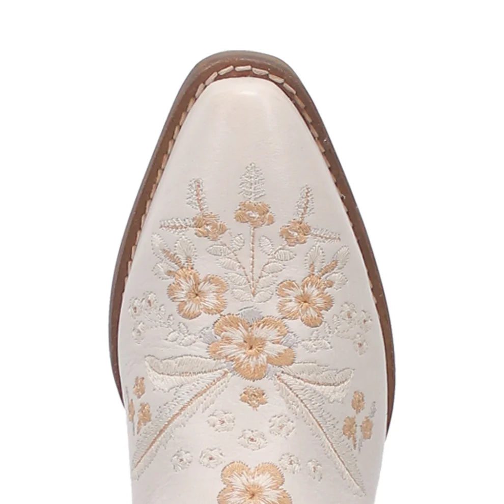 Wildflower Lad Mule with Embroidered White Design - Comfortable Slip-On Shoes for Men, Casual & Outdoor Wear