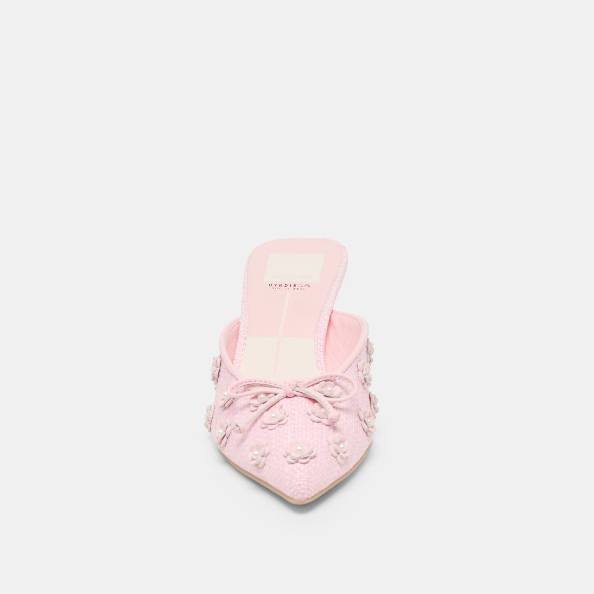 Camilo x Byrdie Golf Heels - Pink Raffia Women's Golf Shoes for Comfort & Style | Perfect for Golf Outings, Weddings & Summer Events