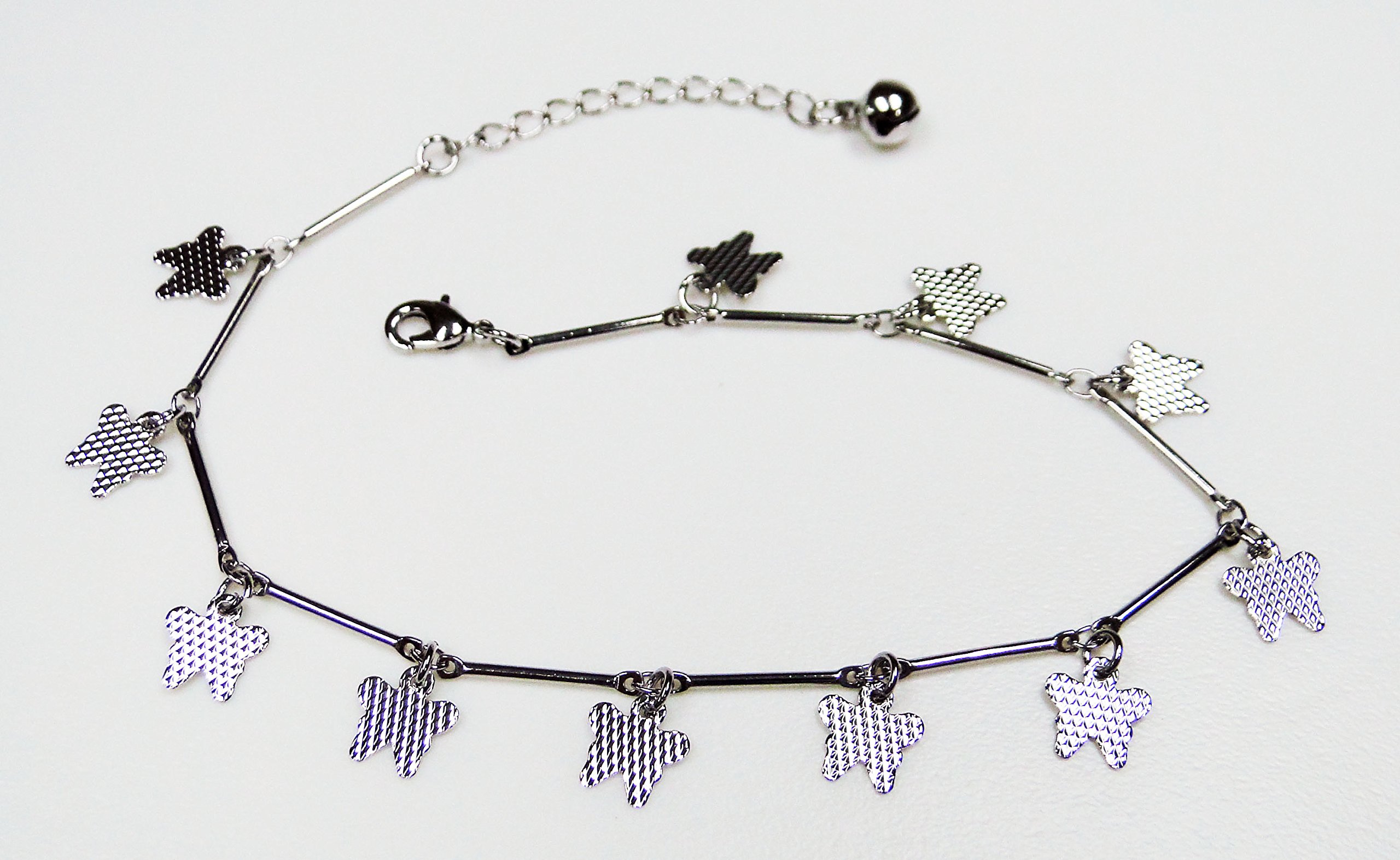 Tapp Collections™ Silver Tone Anklet Bracelet - Dainty Adjustable Ankle Chain for Women, Trendy Boho Beach Jewelry Gift | Perfect for Summer, Vacations & Festival Outfits